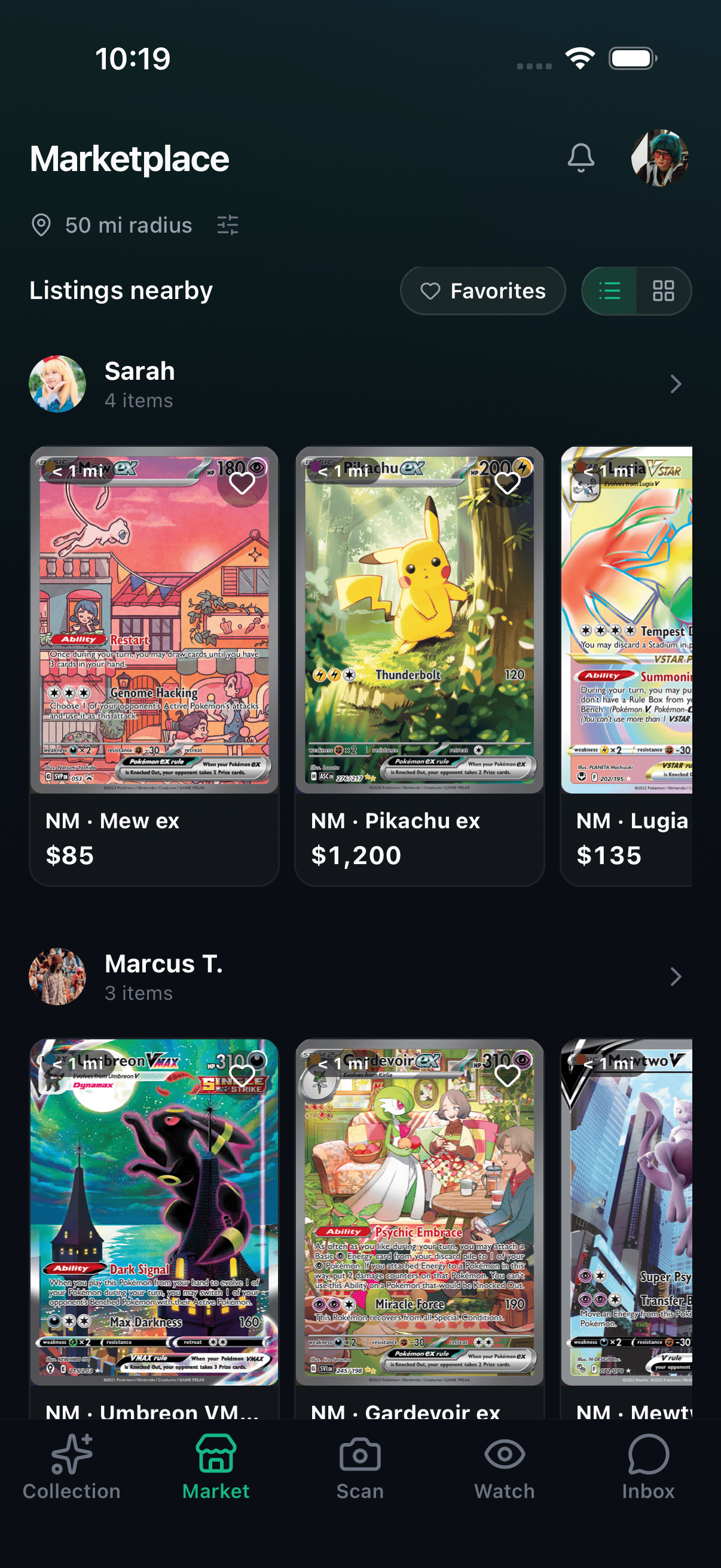 nightmarket marketplace — listings near you